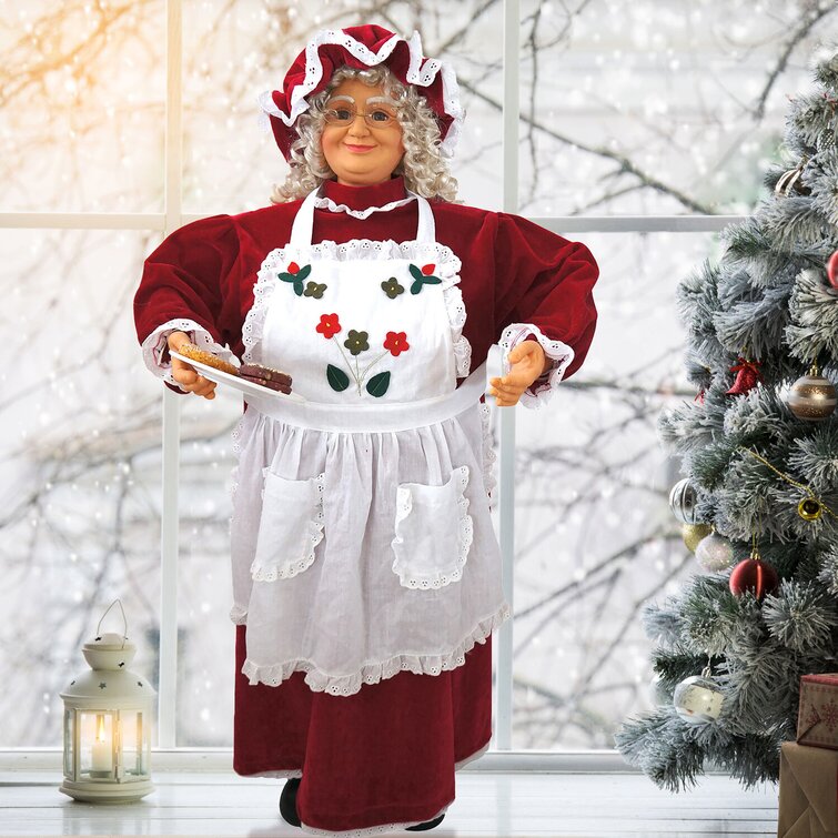 The Holiday Aisle® 3' Music and Motion Baking Mrs. Claus with